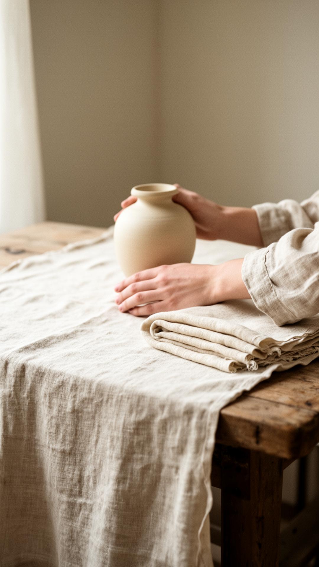 At the atelier, a piece is finished by hand